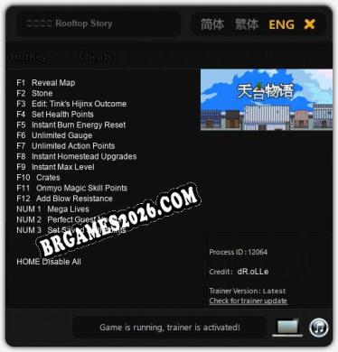 Cheats e trainer 天台物语 Rooftop Story +15 [Verificado funcionando]
