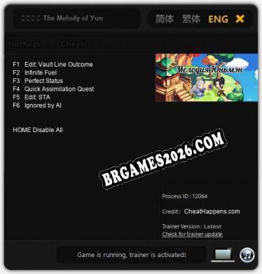 云梦之音 The Melody of Yunmeng - Cheat Trainer +6 [Edição CheatHappens.com]