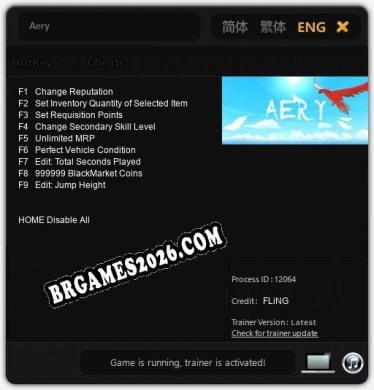 Aery - Cheat Trainer +9 [Edição FLiNG]
