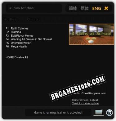 Cheats e trainer 3 Coins At School +6 [Verificado funcionando]
