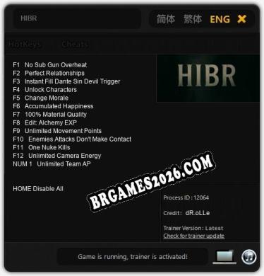 HIBR: Trainer +13 [v1.2]