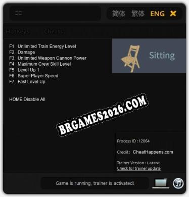 Trainer e cheats para 坐着 - 7 opções