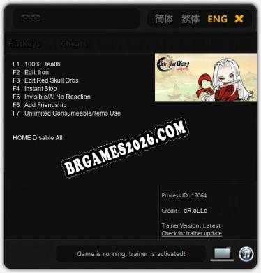 江湖日记: Trainer Completo (v1.0.42)