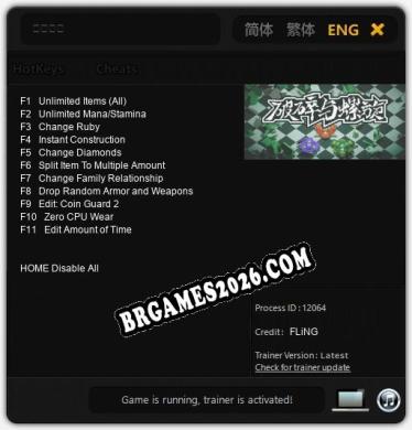 Trainer 螺旋特攻 [PC] - 11 funções ativas