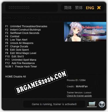 Trainer 女潜入捜査官の変態痴育 ～娼婦のように乱れる八雲～ [PC] - 13 funções ativas