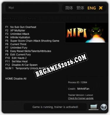 Nipi - Cheat Trainer +13 [Edição MrAntiFan]