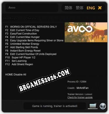 Avoo: Trainer Completo (v2.0.81)