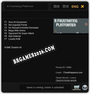 Trainer para A Frustrating Platformer [v1.0.9]