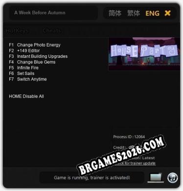 A Week Before Autumn Trainer - 7 funções [Download Gratuito]