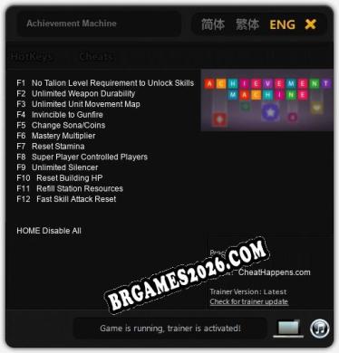 Achievement Machine - Cheat Trainer +12 [Edição CheatHappens.com]