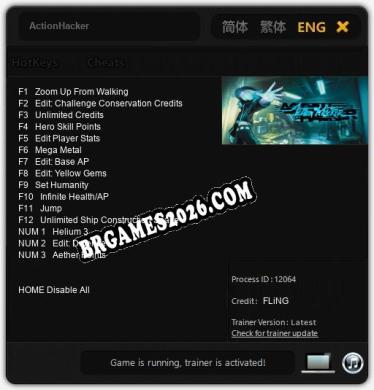 Cheats ActionHacker - Trainer v3.3 por FLiNG