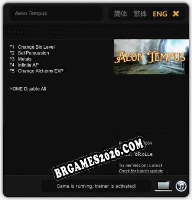 Aeon Tempus: Cheats, Trainer +5 [dR.oLLe]
