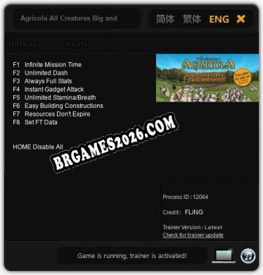 Agricola All Creatures Big and Small Trainer - 8 funções [Download Gratuito]