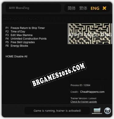 Cheats e trainer AHH MazeZing +6 [Verificado funcionando]