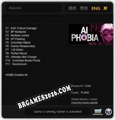 Aiphobia - Cheat Trainer +11 [Edição FLiNG]