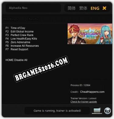 Alphadia Neo - Cheat Trainer +7 [Edição CheatHappens.com]