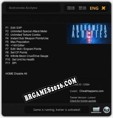 Andromeda Acolytes: Trainer +11 [v1.1]