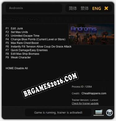 Andromis: Trainer Completo (v3.0.69)