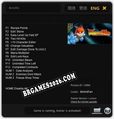 Trainer para Armillo [v1.0.9]