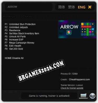 ARROW - Cheat Trainer +9 [Edição CheatHappens.com]