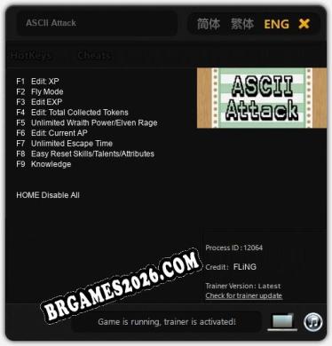 ASCII Attack: Cheats, Trainer +9 [FLiNG]