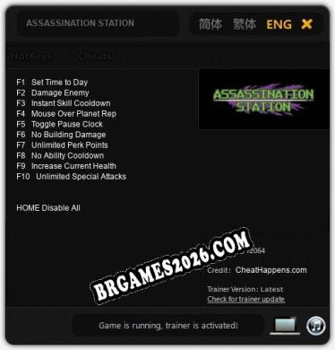 ASSASSINATION STATION: Trainer Completo (v3.0.89)