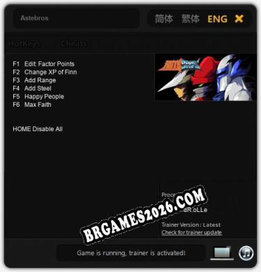 Cheats Astebros - Trainer v2.9 por dR.oLLe