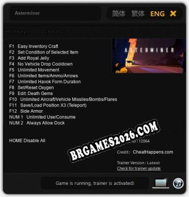 Asterminer Trainer - 14 funções [Download Gratuito]