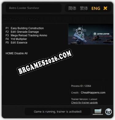 Astro Looter Survivor: Trainer +5 [v1.2]