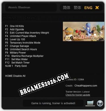 Atomic Blastman: Cheats, Trainer +13 [CheatHappens.com]