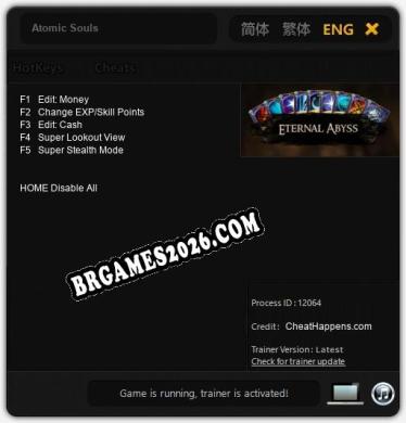 Cheats Atomic Souls - Trainer v3.6 por CheatHappens.com