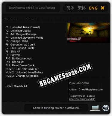 BackRooms 1995 The Lost Footage Chapter 1: Cheats, Trainer +15 [CheatHappens.com]