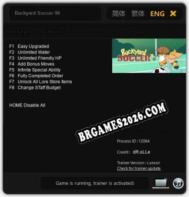 Backyard Soccer 98 - Cheat Trainer +8 [Edição dR.oLLe]