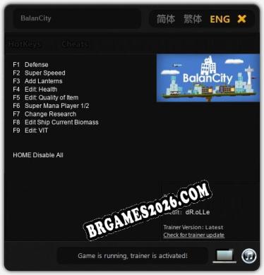 BalanCity Trainer - 9 funções [Download Gratuito]
