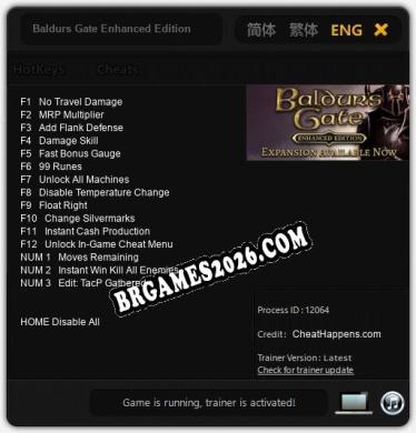 Baldurs Gate Enhanced Edition Trainer +15 by CheatHappens.com [Última versão]