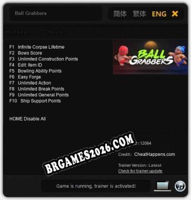 Ball Grabbers: Trainer Completo (v3.0.7)