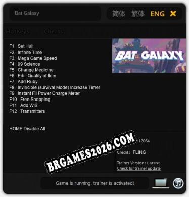 Trainer para Bat Galaxy [v1.0.2]
