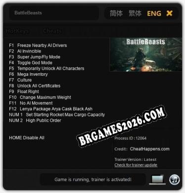 BattleBeasts Trainer - 14 funções [Download Gratuito]