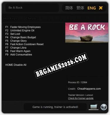 Be A Rock: Cheats, Trainer +9 [CheatHappens.com]