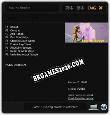 Cheats e trainer Bear No Grudge +9 [Verificado funcionando]