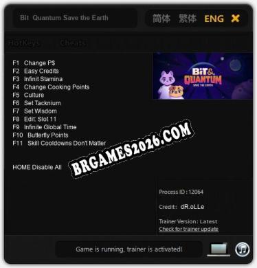 Bit  Quantum Save the Earth - Cheat Trainer +11 [Edição dR.oLLe]