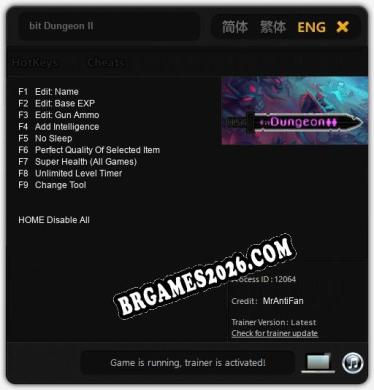 bit Dungeon II: Trainer Gratuito (+9 cheats)