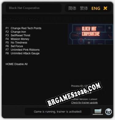 Black Hat Cooperative: Trainer Atualizado v1.8 (todos os cheats)