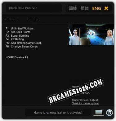 Black Hole Pool VR: Trainer Completo (v3.0.92)