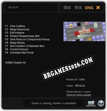 BloXoR: Trainer +9 [v1.7]