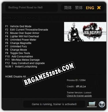 Boiling Point Road to Hell Trainer +13 by dR.oLLe [Última versão]