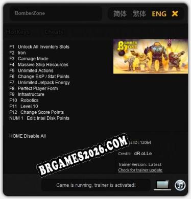 BomberZone - Trainer Funcional +13 funções
