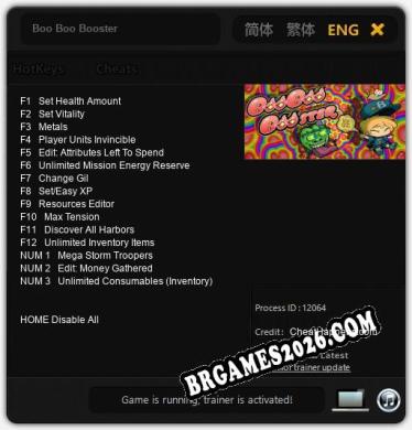 Boo Boo Booster: TRAINER E CHEATS (V1.0.87)