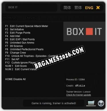 BOX IT: Trainer Completo (v3.0.63)