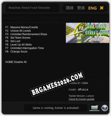 Brazilian Street Food Simulator Trainer +8 by dR.oLLe [Última versão]